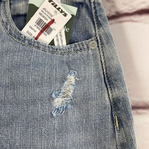 RSQ Womens Skirt Denim Maxi Front Slit High Waist Jean Y2K Retro Grunge Cargo - Picture 5 of 15